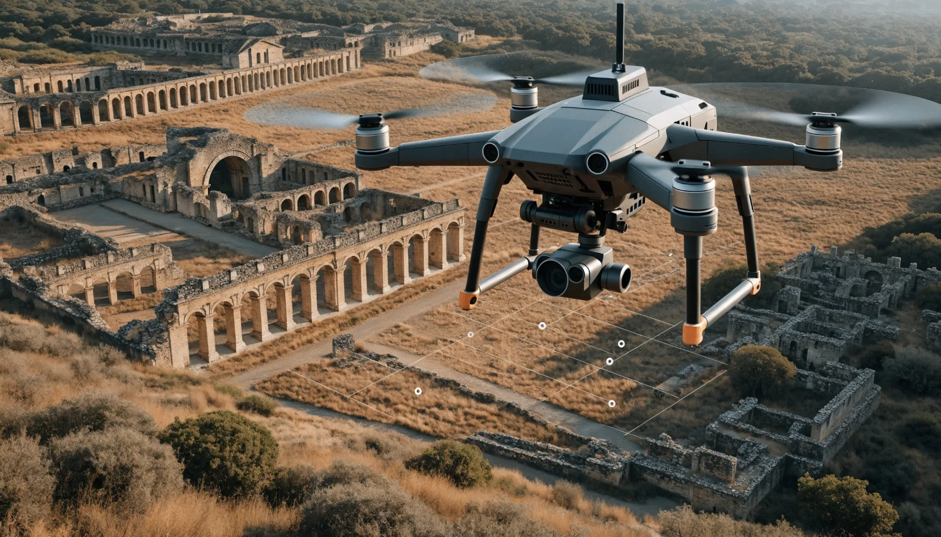 Drone-based aerial survey of a heritage site
