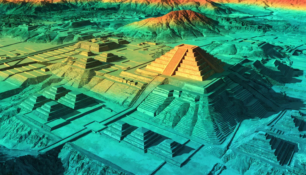 Colorized LiDAR 3D terrain model
